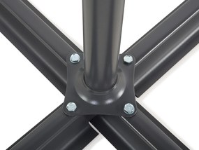 Ombrellone a sbalzo ottagonale diametro 300cm grigio scuro RAVENNA Beliani