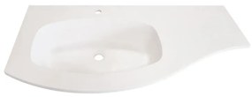 Lavabo rettangolare Armonia L 105 x P 46 x H 14 cm in resina bianco