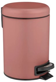 WENKO 25155100 - Cestino per rifiuti LEMAN 17x25 cm rosa/nero