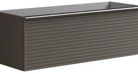 Mobile da bagno sotto lavabo Pixel stripes grigio laccato L 120 x H 40 x P 45.5 cm 2 cassetti, lavabo non incluso