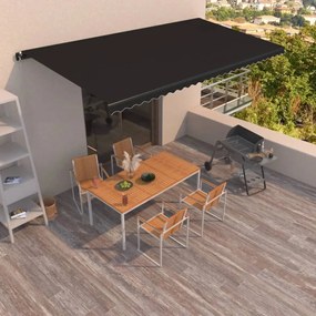 Tenda Da Sole Retrattile Manuale 600x350 Cm Antracite /