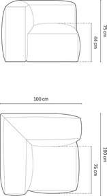 Modulo divano beige (angolo variabile) Martina - Micadoni Home