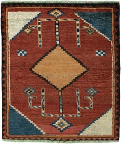 Gabbeh Tappeto 110x100 Rosso (Iran) Annodato A Mano