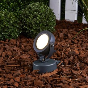 Lucande Faretto da esterno a LED Gavin, 33 cm, antracite, alluminio GAVIN, Nero, Alluminio