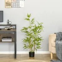 Pianta Artificiale di Bamb Alta 120cm con vaso Interno ed Esterno Realistica