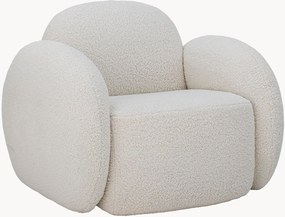 Poltrona imbottita in bouclé Zanno