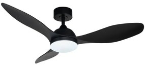 Ventilatore da soffitto Amos nero, Ø 122 cm, CCT, dimmerabile, INSPIRE IP20