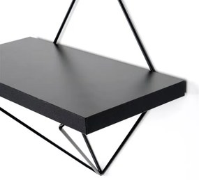 SET 2x Mensola da parete nera