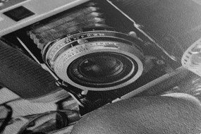 Stampa su tela – Fotocamera antica in bianco e nero