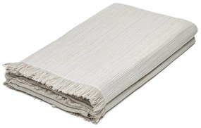 Kave Home - Tovaglia in resina Vilahur beige con frange 150 x 250 cm