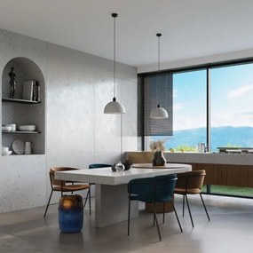 Sollux SL.0847 - Lampadario su filo PABLITO 1xE27/60W/230V calcestruzzo