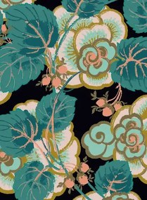 Rosen Tapete Suzanne von Isidore Leroy - Nuit