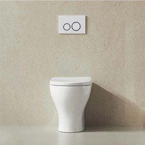 Kamalu - WC filomuro in ceramica rimless con copriwc softclose | GIULY