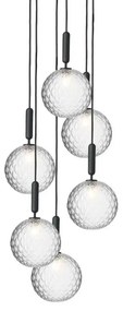 Miira 6 Lampadario Large Rock Grey/Optic Clear - Nuura