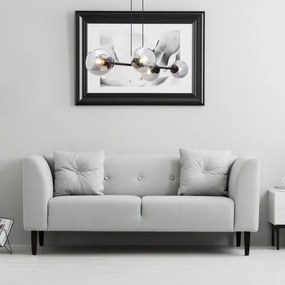 Lampadario a sospensione con filo LATIL 4xE27/60W/230V nero