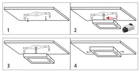Plafoniera LED LED/12W/230V 4200K 16,3x16,3 cm bianco