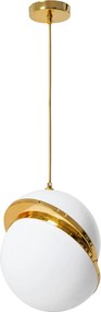 Lampada Da Soffitto Pensile Acrilico Palla Bianco Oro APP481-1CP