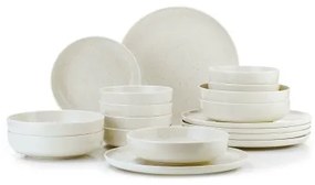Set da tavola 18 pezzi beige/porcellana