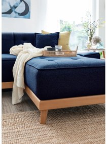 Divano letto a U blu navy, angolo sinistro Dazzling Daisy - Miuform