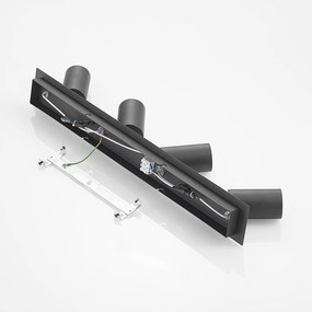 Faretto da soffitto Lindby Joffrey, 70 cm, nero, a 4 luci, GU10