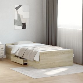 Giroletto cassetti rovere sonoma 75x190 cm legno multistrato