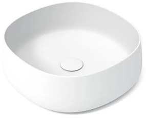 Lavabo da appoggio PADDLE OLYMPIA CERAMICA quadrato in ceramica L 42 x H 42 x P 40 cm bianco