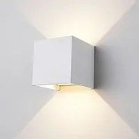 APPLIQUE CUBO LED 10W FARETTO LAMPADA PARETE MURO LUCE BIANCO NATURALE 4000K