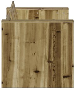 Divano da giardino 2 posti 134x60x62 cm legno impregnato pino