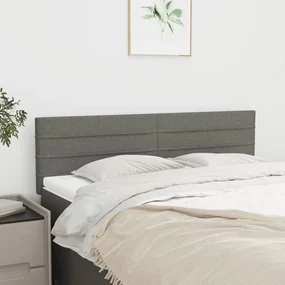 Testiere 2 pz grigio scuro 72x5x78/88 cm in tessuto