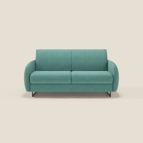 Ninfea divano letto Design Morbido con Piedini alti in Metallo e Materasso H18 cm in tessuto impermeabile T03