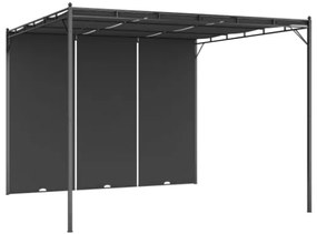 Gazebo da Giardino con Tenda Laterale 3x3x2,25 m Antracite