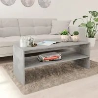 Tavolino da Caff Grigio Calcestruzzo 100x40x40 cm Truciolato cod mxl 11860