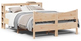Giroletto Con Testiera 140x190 Cm İn Legno Massello Di Pino /