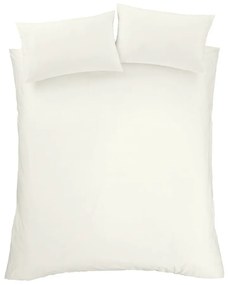Biancheria da letto singola in cotone egiziano crema 135x200 cm - Bianca
