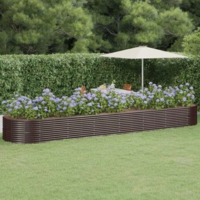 Letto Giardino Acciaio Vernice A Polvere 584x140x68 Cm Marrone /