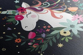 Stampa su tela – Unicorno carino