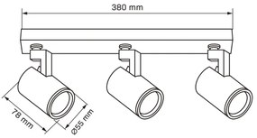 Faretto LYNX 3xGU10/10W/230V bianco