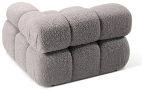 Modulo divano grigio chiaro in tessuto bouclé (angolo destro) Bellis - Micadoni Home