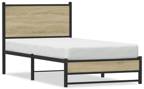 Giroletto Senza Materaso İn Metallo Rovere Sonoma 90x190 Cm /