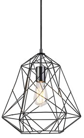 Lampada a sospensione industriale intelligente nera incl. wifi ST64 - Framework Basic
