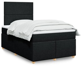 Giroletto A Molle Con Materasso Nero 120x190 Cm İn Tessuto /
