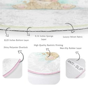 Tappeto bianco per bambini ø 120 cm Comfort - Mila Home