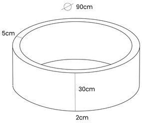 Piscina di palline color crema in velluto ø 90x30 cm Montessori – Meowbaby