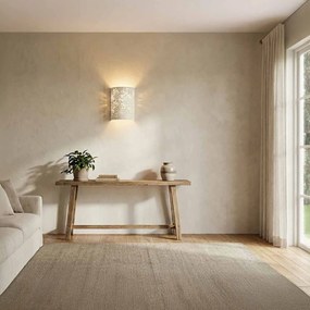 Applique da Parete E14 Curva in Gesso Pitturabile Traforato