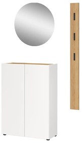 Set di mobili da ingresso bianco con effetto rovere 104x200x33 cm Alviano – Germania