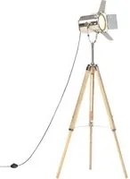 Lampada a Treppiede a Pavimento Legno Massello di Mango 140 cm cod mxl 64798