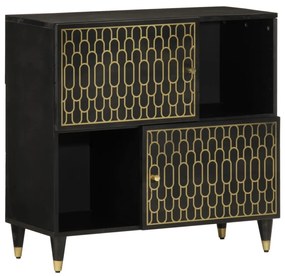 Credenza 80x33x75 Cm İn Legno Massello Di Mango /