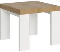 Tavolo da Pranzo Roxell 90x90 Allungabile fino a 246 cm in Nobilitato Colore: Quercia Bianco