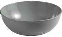 Lavabo da appoggio tondo Slim ceramica grigio cemento diametro 40 cm e altezza 14,5 cm