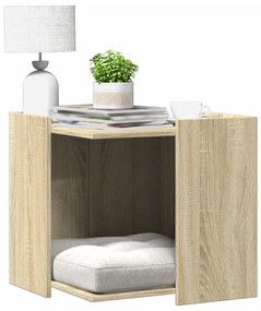 Recinto Lettiera Gatti Rovere Sonoma 53x53x51 Cm İn Truciolato /
